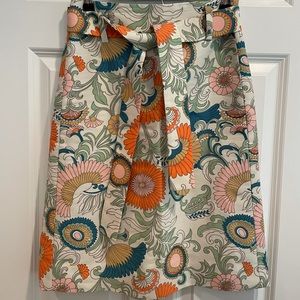 J.Crew printed skirt with sash